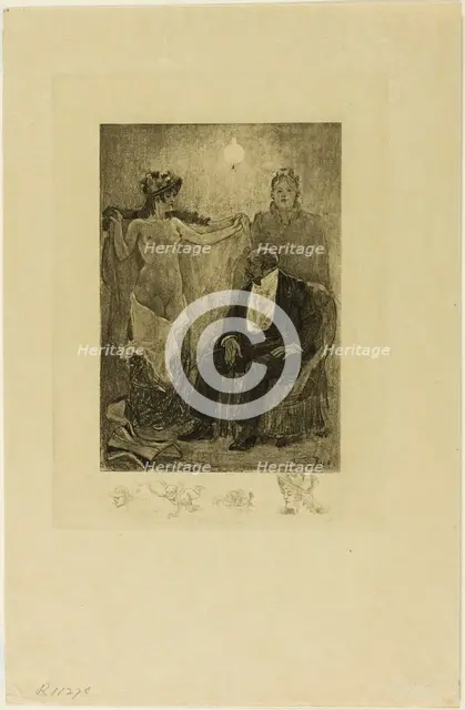 Between Acts or the Englishwoman of the New Ballet, n.d. Creator: Félicien Rops.