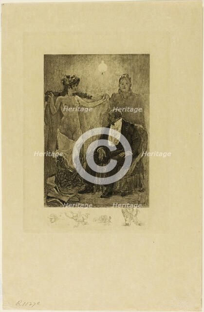 Between Acts or the Englishwoman of the New Ballet, n.d. Creator: Félicien Rops.