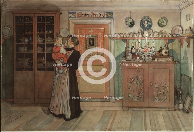 Between Christmas and New Year. From A Home (26 watercolours), c19th century. Creator: Carl Larsson.