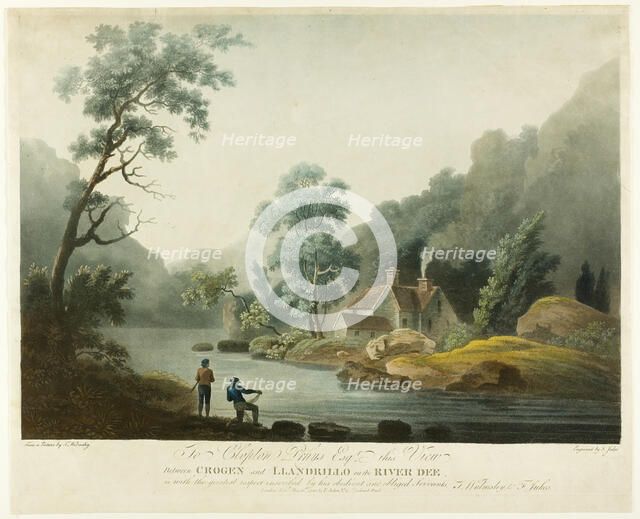 Between Crogen & Llandrillo on the R. Dee, published 1793. Creator: Francis Jukes.