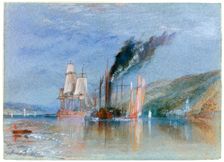 Between Quillebeuf and Villequier c1832. Artist: JMW Turner