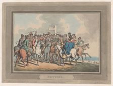 Betting [The Betting Post], January 1, 1799., January 1, 1799. Creator: Thomas Rowlandson
