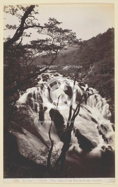 Bettws-y Coed, The Swallow Falls from Above, 1860/94. Creator: Francis Bedford.