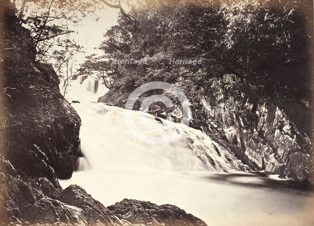 Bettws-Y-Coed, The Swallow Falls From Below (696), Printed 1860 circa. Creator: Francis Bedford.