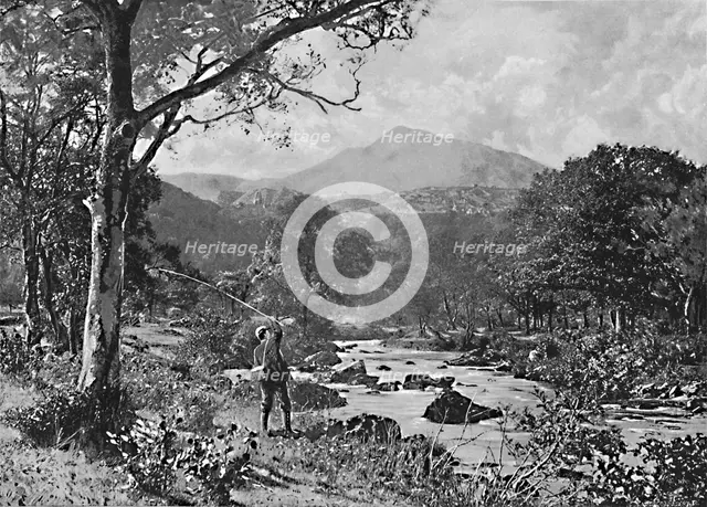 'Bettws-Y-Coed and Moel Siabod, from the Llugwy', c1896. Artist: I Slater.