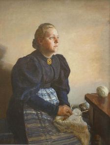 Betty Jerndorff, née Matthison-Hansen, the artist's wife, 1895. Creator: August Jerndorff