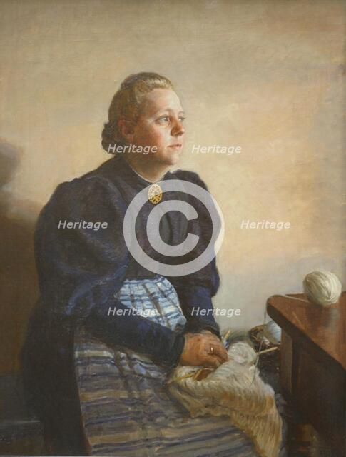 Betty Jerndorff, née Matthison-Hansen, the artist's wife, 1895. Creator: August Jerndorff.