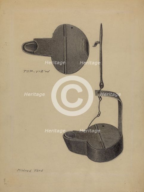 Betty Lamp, c. 1937. Creator: Mildred Ford.