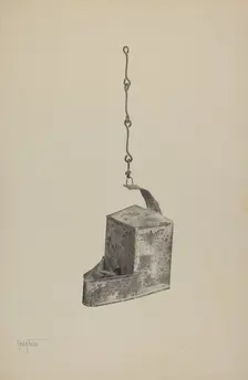 Betty Lamp, c. 1940. Creator: Amelia Tuccio