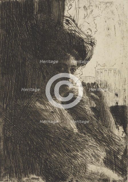 Betty Nansen, 1905. Creator: Anders Leonard Zorn.