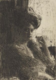 Betty Nansen, 1905. Creator: Anders Leonard Zorn