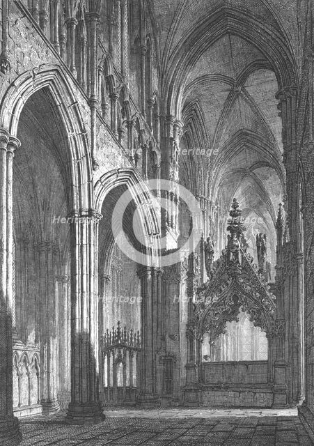 Beverley Minster, Eastern Transept, early 19th century. Artist: John Coney.