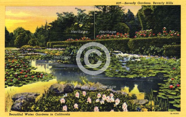 Beverly Gardens, Beverly Hills, California, USA, 1931. Artist: Unknown