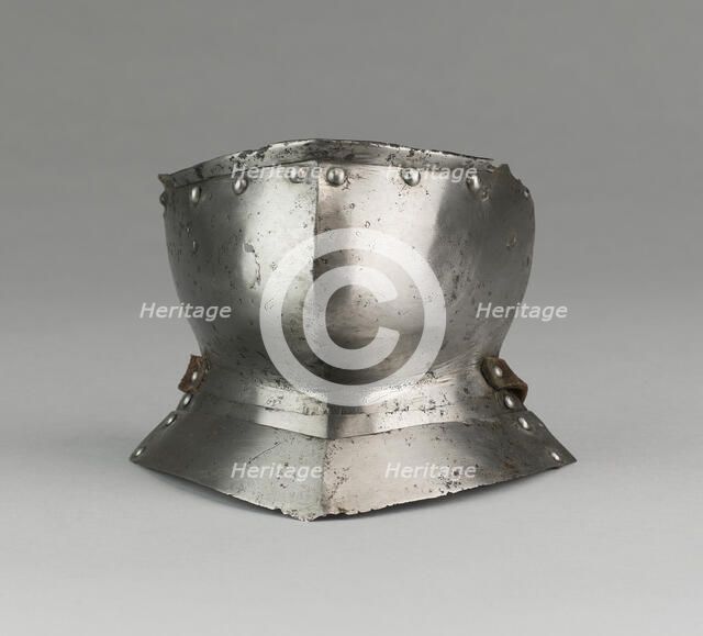 Bevor with two Gorget Plates, Spain, c. 1500, gorget plates possibly later. Creator: Unknown.