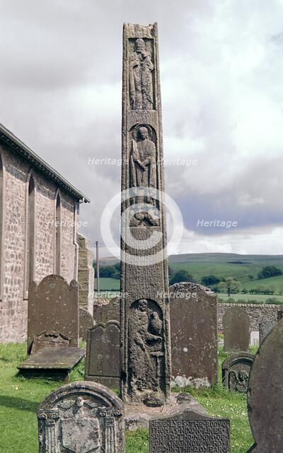 Bewcastle Anglo-Saxon Cross, 7th century. Artist: Unknown