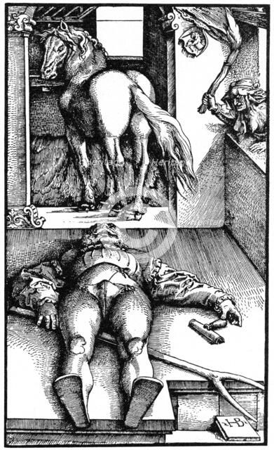 'Bewitched Groom (Sleeping Groom and a Sorceress)', 1544 (1964).  Artist: Anon