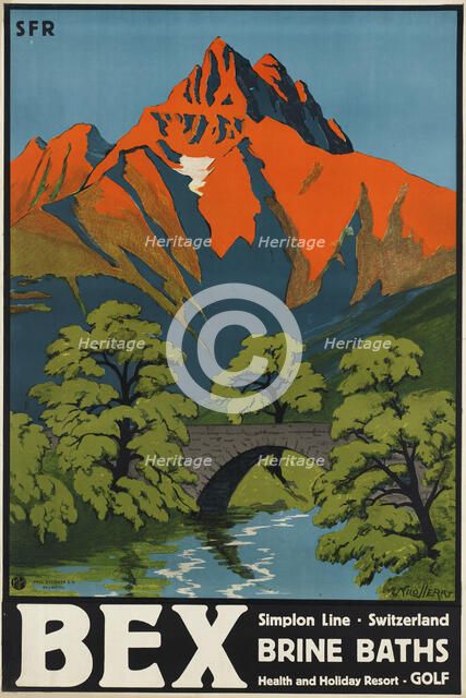 Bex brine baths. Simplon Line, 1930. Creator: Nicollerat, Aimé-Félix (1876-1946).