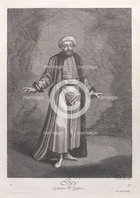 Bey, Capitaine de Galere, 1714-15. Creator: Unknown.