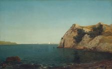 Beacon Rock, Newport Harbor, 1857. Creator: John Frederick Kensett
