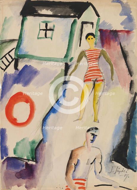 Beach, 1917. Creator: Sulho Sipila.