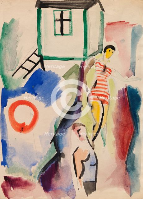 Beach, 1917. Creator: Sulho Sipila.