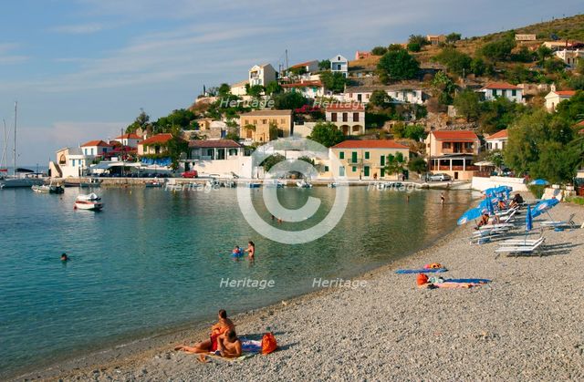 Beach, Assos, Kefalonia, Greece. Creator: Peter Thompson.