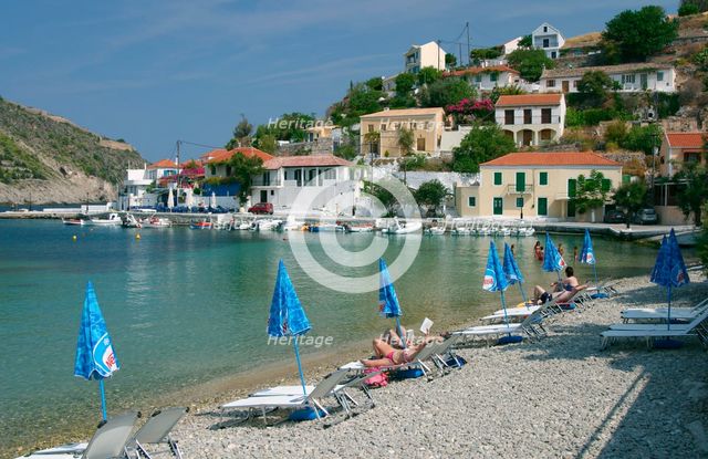 Beach, Assos, Kefalonia, Greece. Creator: Peter Thompson.