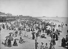 Beach at Atlantic City, New Jersey c1897. Creator: Unknown