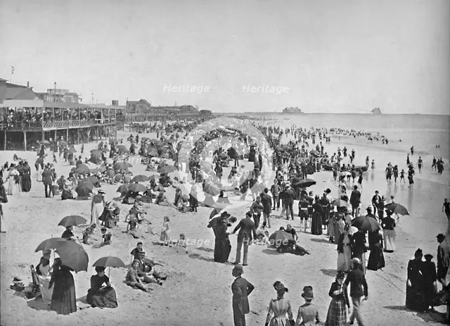 'Beach at Atlantic City, New Jersey', c1897. Creator: Unknown.