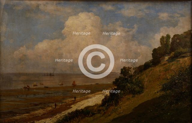 Beach at Honfleur, A hot day, 1876.