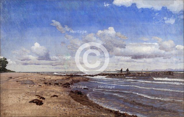 Beach at Hellebæk, 1858. Creator: Peter Christian Thamsen Skovgaard.