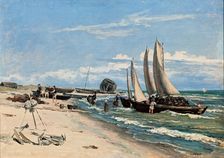 Beach at Skagen Vesterby, 1847. Creator: Martinus Rorbye