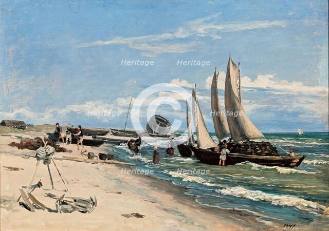 Beach at Skagen Vesterby, 1847. Creator: Martinus Rorbye.