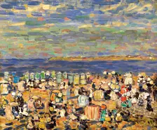 Beach at St. Malo, c. 1907. Artist: Prendergast, Maurice Brazil (1858-1924)