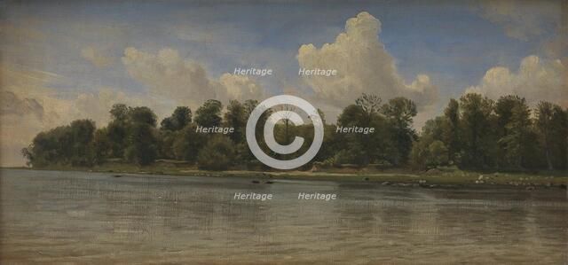 Beach at Præsto, 1855. Creator: Peter Christian Thamsen Skovgaard.