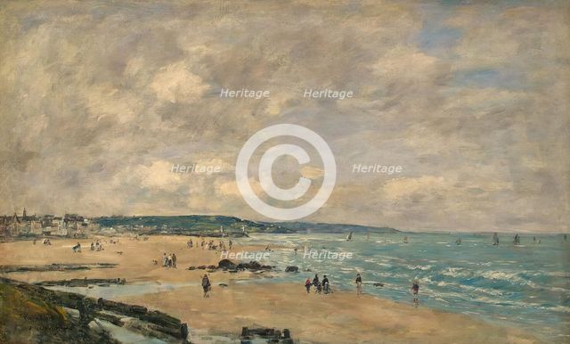 Beach at Trouville, 1893. Creator: Eugene Louis Boudin.