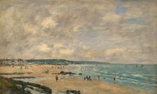 Beach at Trouville, 1893. Creator: Eugene Louis Boudin