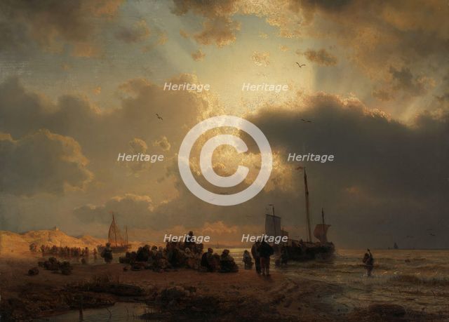 Beach by Scheveningen, 1850. Creator: Andreas Achenbach.