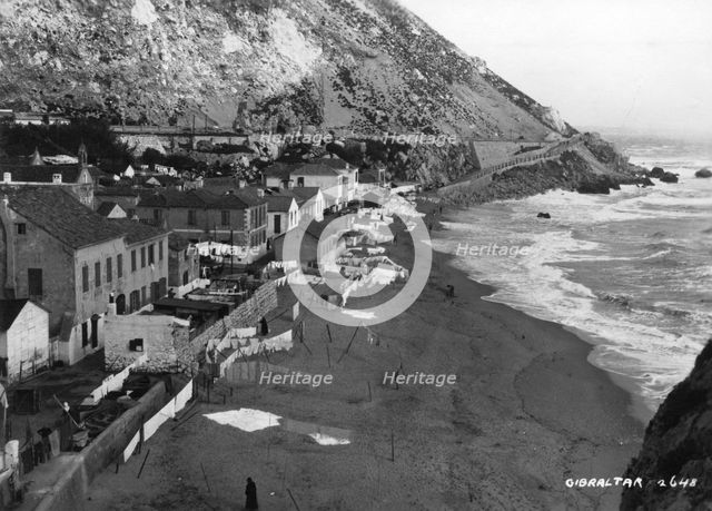 Beach, Gibraltar, c1920s-c1930s(?). Artist: Unknown
