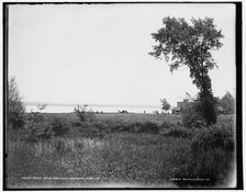 Beach Drive and Lake Onondaga, Syracuse, between 1890 and 1901. Creator: Unknown