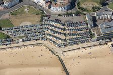 Beach huts, Walton on the Naze, Essex, 2016. Creator: Damian Grady