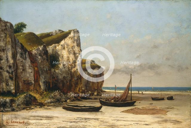 Beach in Normandy, c. 1872/1875. Creator: Gustave Courbet.