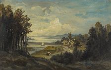 Beach landscape, 1870-1879. Creator: Johan Knutson