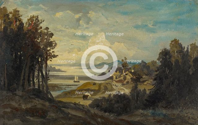 Beach landscape, 1870-1879. Creator: Johan Knutson.