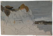 Beach landscape; unfinished. Creator: Oscar Kleineh