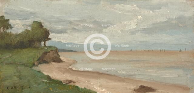 Beach near Etretat, c. 1872. Creator: Jean-Baptiste-Camille Corot.