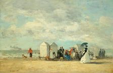 Beach Scene, 1862. Creator: Eugene Louis Boudin
