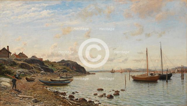 Beach scene, 1882. Creator: Berndt Lindholm.