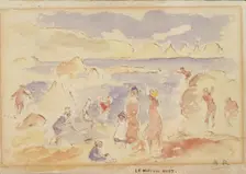 Beach Scene, 1883. Creator: Pierre-Auguste Renoir