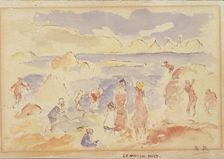 Beach Scene, 1883. Creator: Pierre-Auguste Renoir